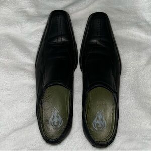 Classic Black Slip-On Leather Loafers
